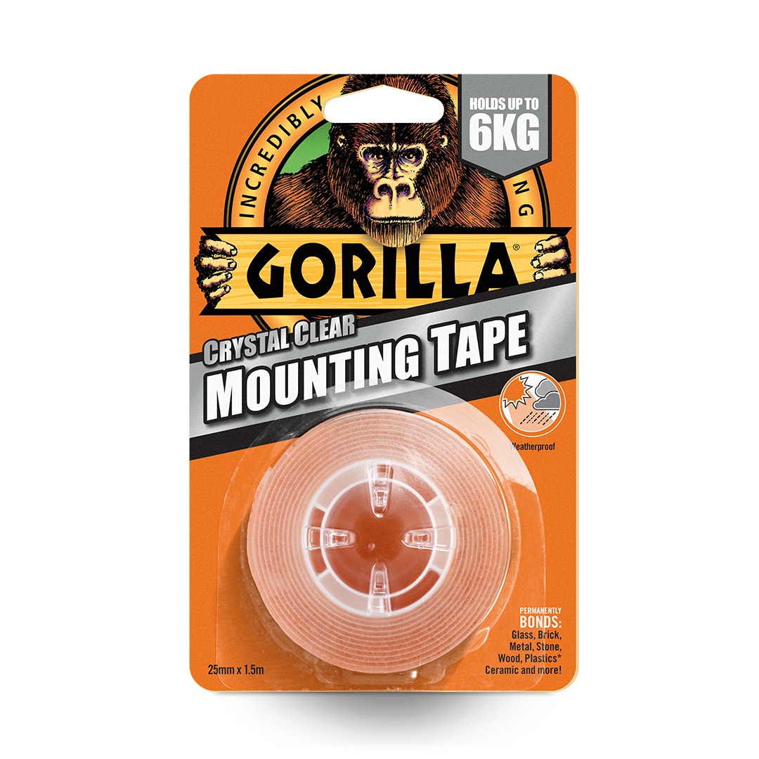 gorilla heavy duty double sided mounting tape.